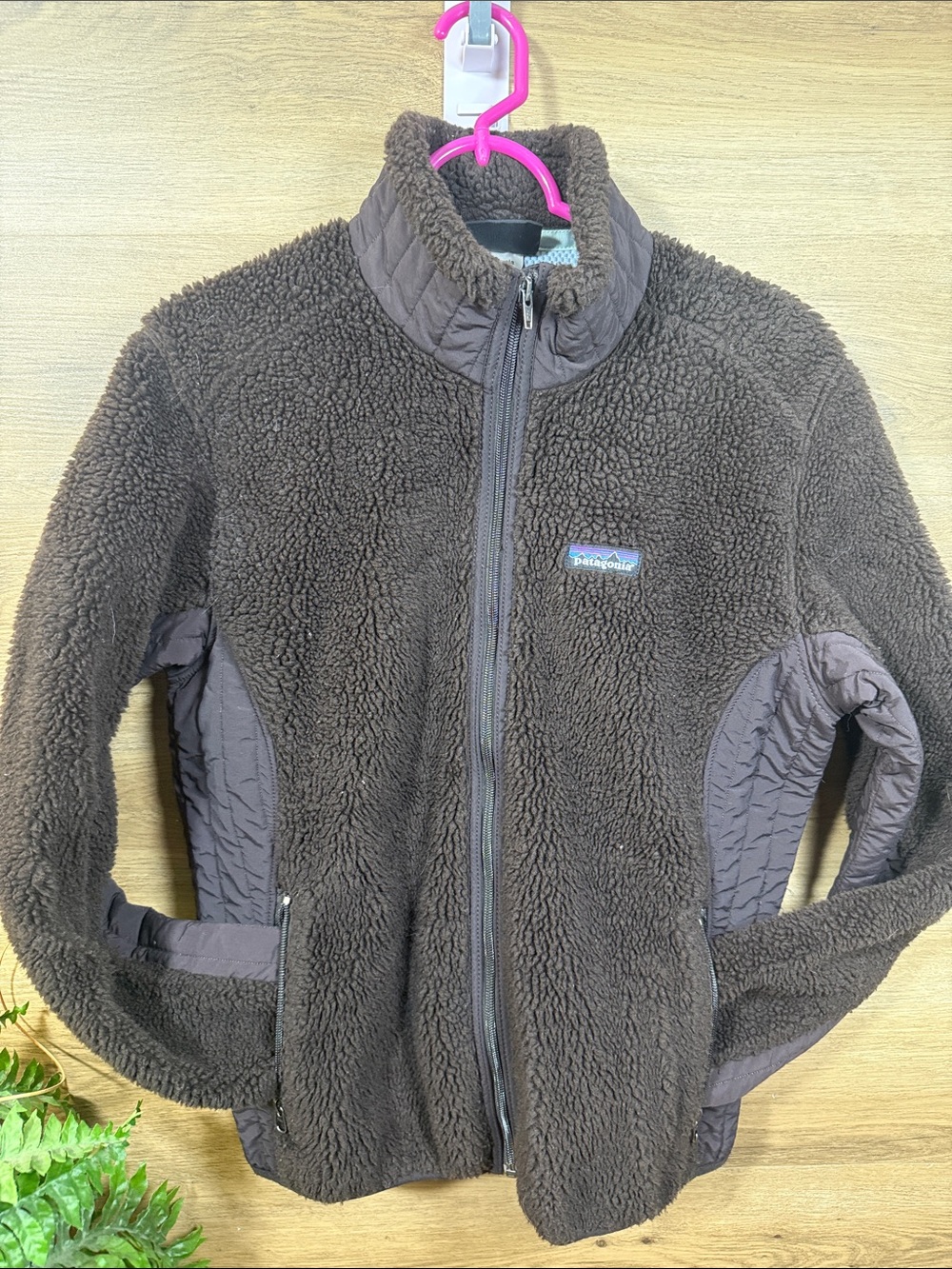 Patagonia women’s Brown Sherpa Puffer-Trim Full-Zip Jacket